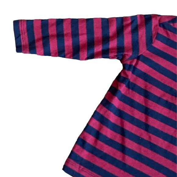 First Impressions Infant Apparel Long Sleeve Striped Shirt-Maroon/Blue-12M-NWT - Picture 3 of 5